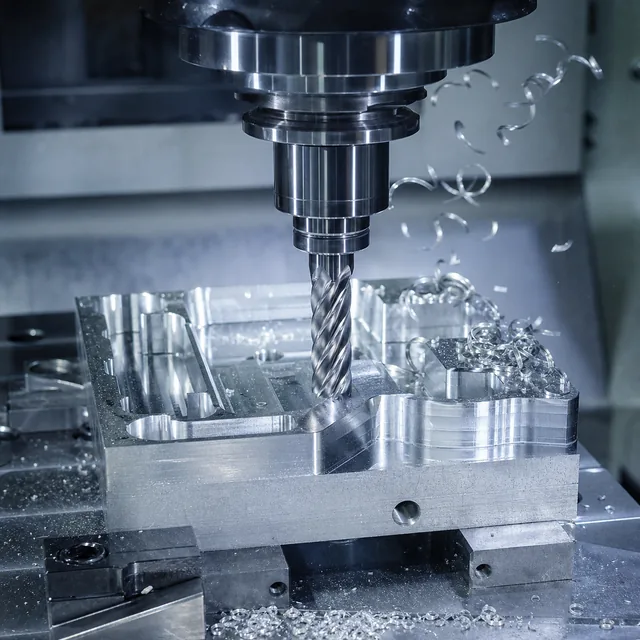 CNC machining an aluminum component