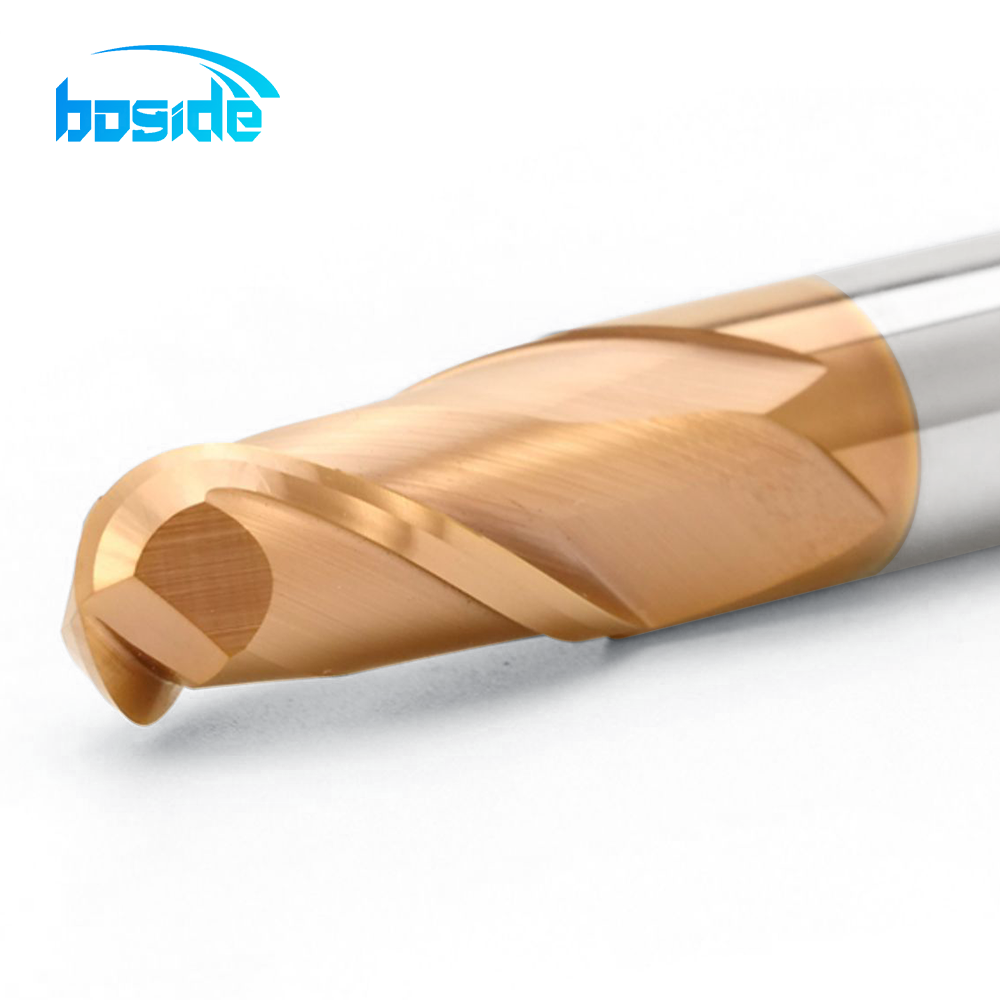 BOFA HRC55 ball nose end mill 2-flute edge detail