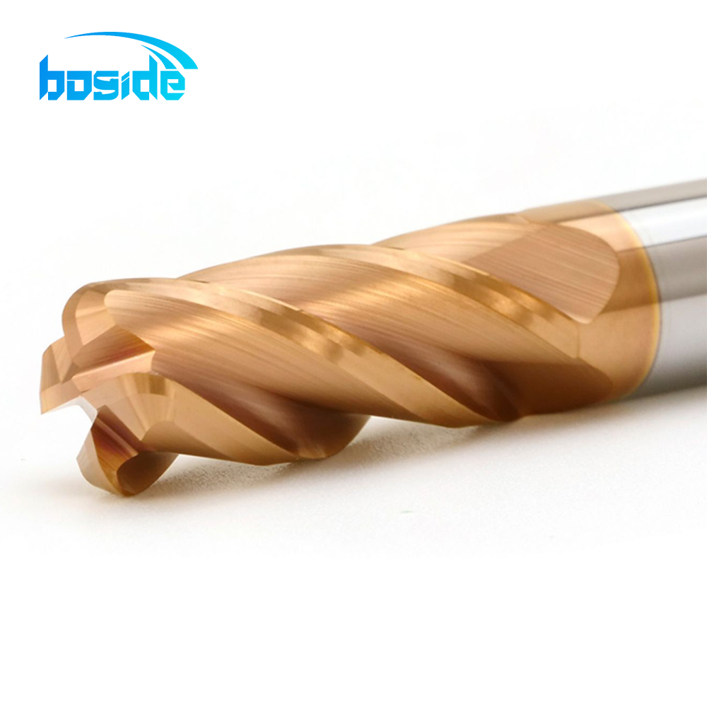 BOFA HRC55 corner radius end mill end detail