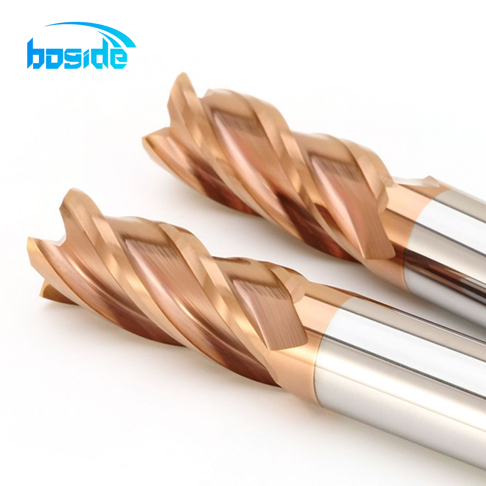 BOFA HRC55 flat end mill helical flute profile